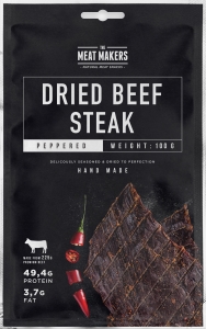 Meat Makers Dried Beef Steak Peppered